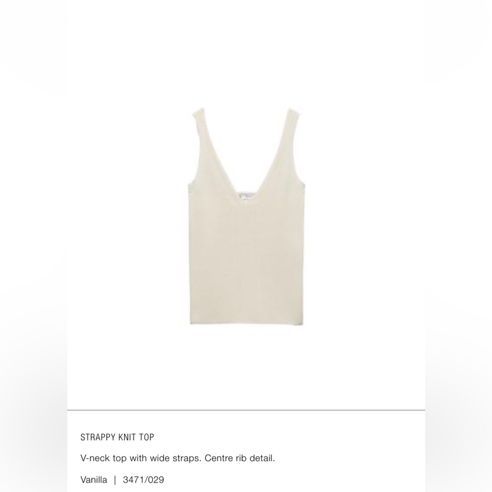 NEW ZARA strappy knit top